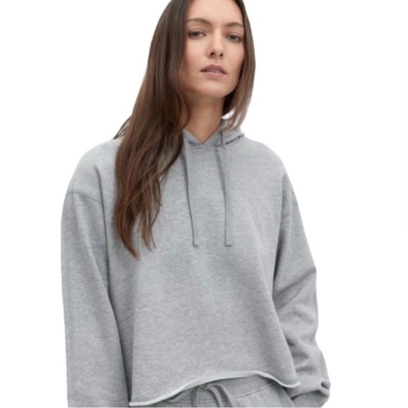 REIGNING CHAMP | Lightweight Terry Cut-off Hoodie Heather Grey - Picture 3 of 8